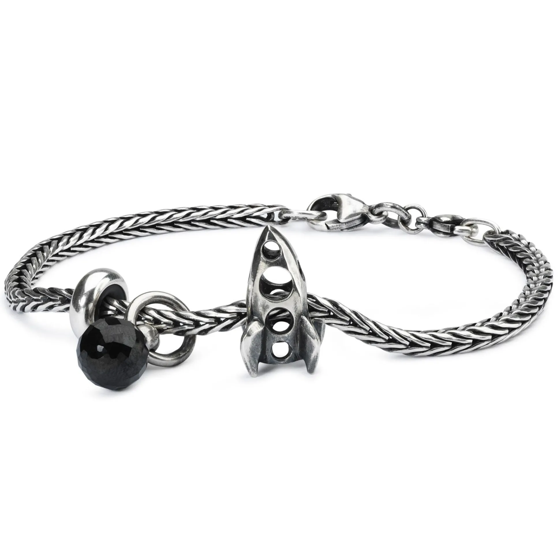 Trollbeads Beads*Black Spinel Tassel Bead