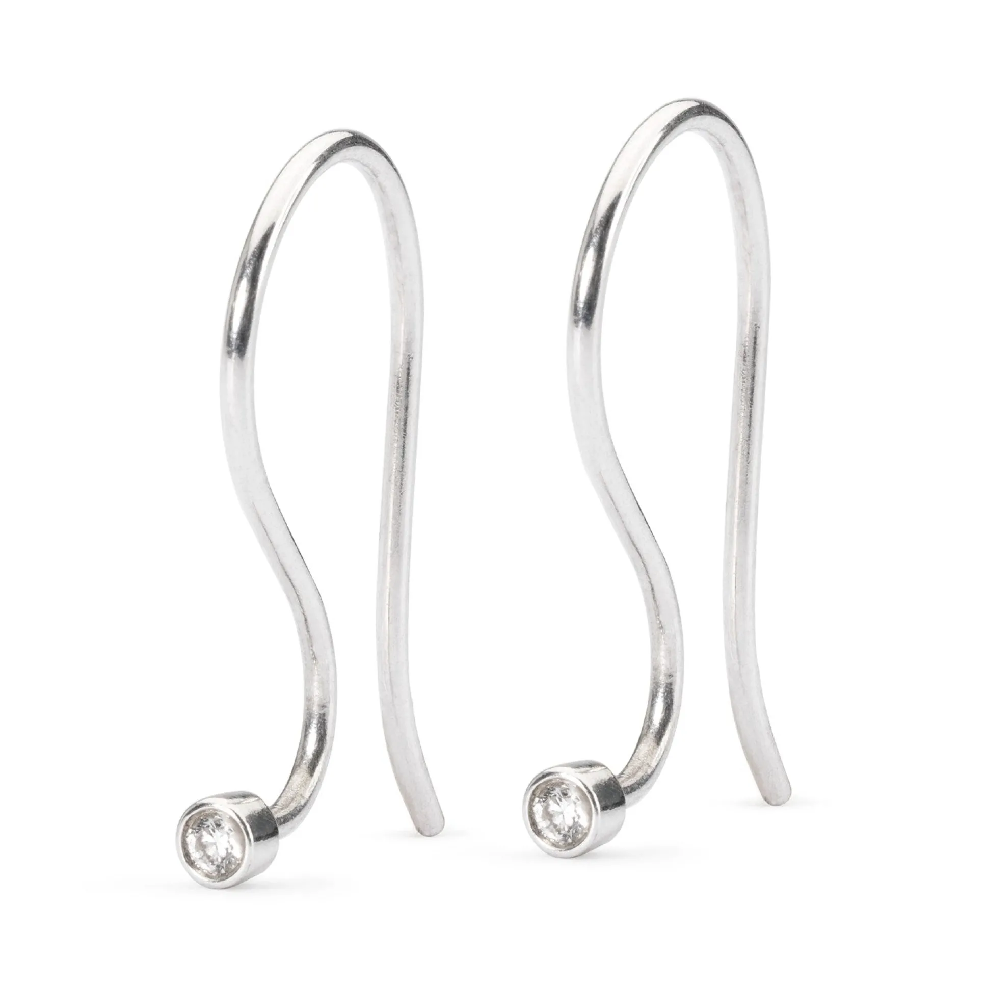 Trollbeads Earrings*Earring Hooks, Silver/Brilliant