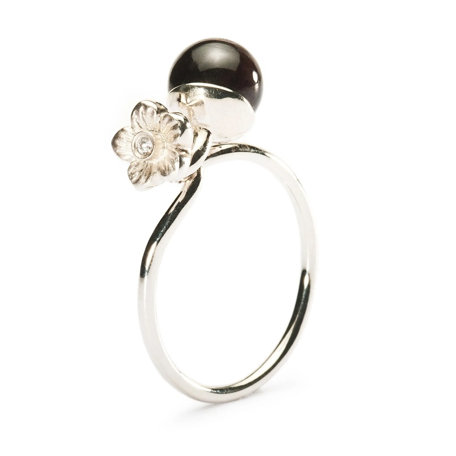 Trollbeads Rings*Elderflower Ring W/ Garnet