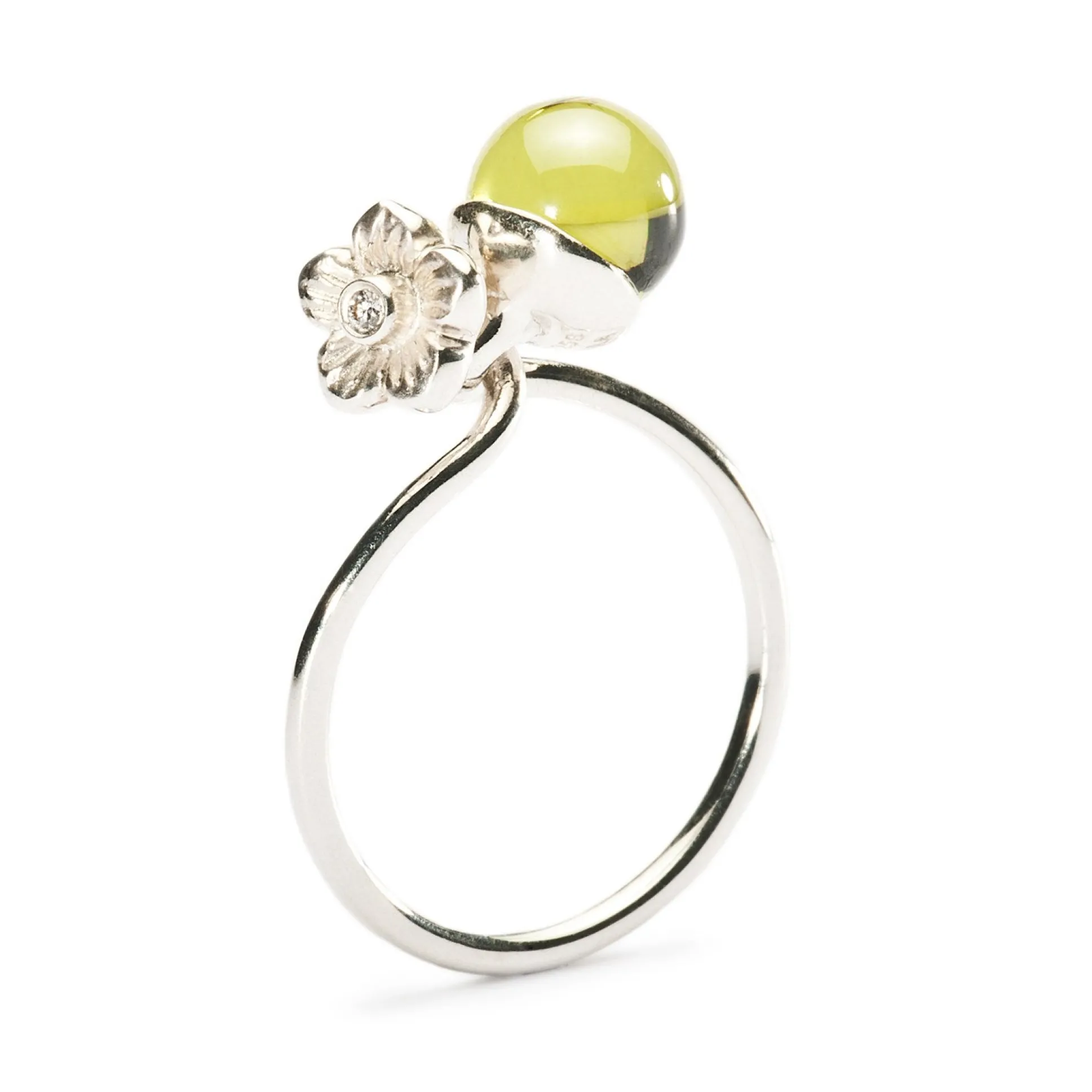 Trollbeads Rings*Elderflower Ring W/ Peridot