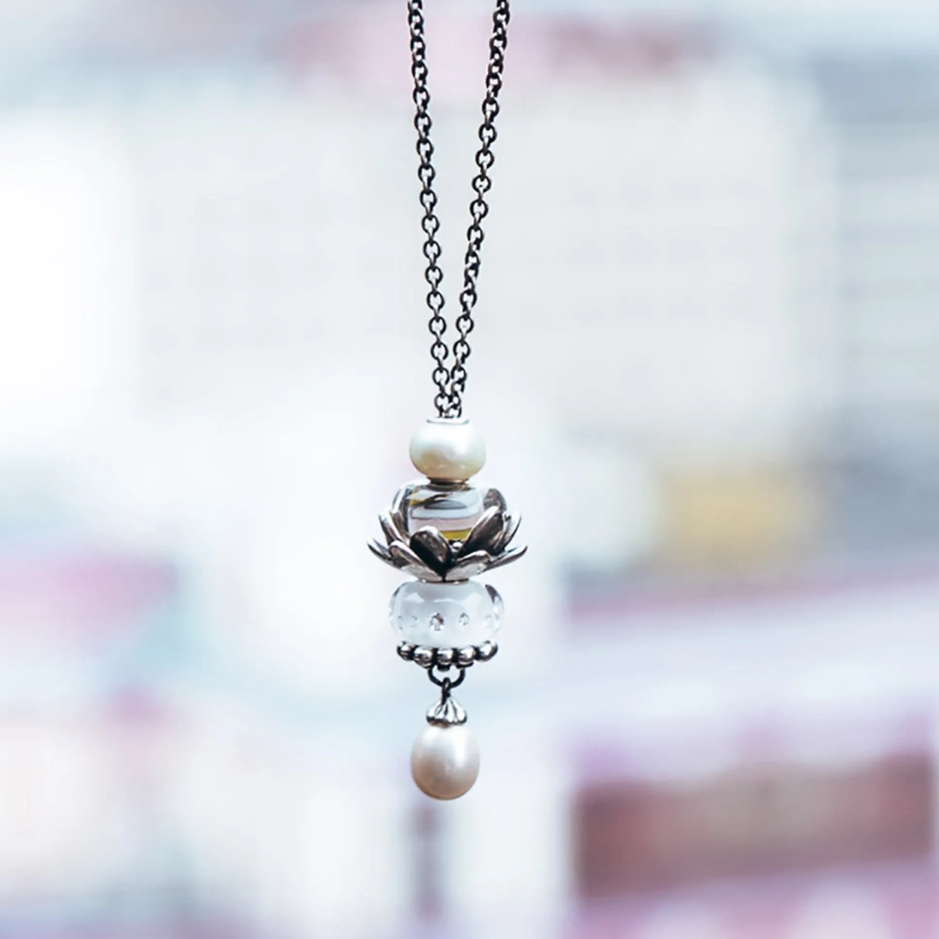 Trollbeads Necklace Pendants*Giant Lotus Pendant
