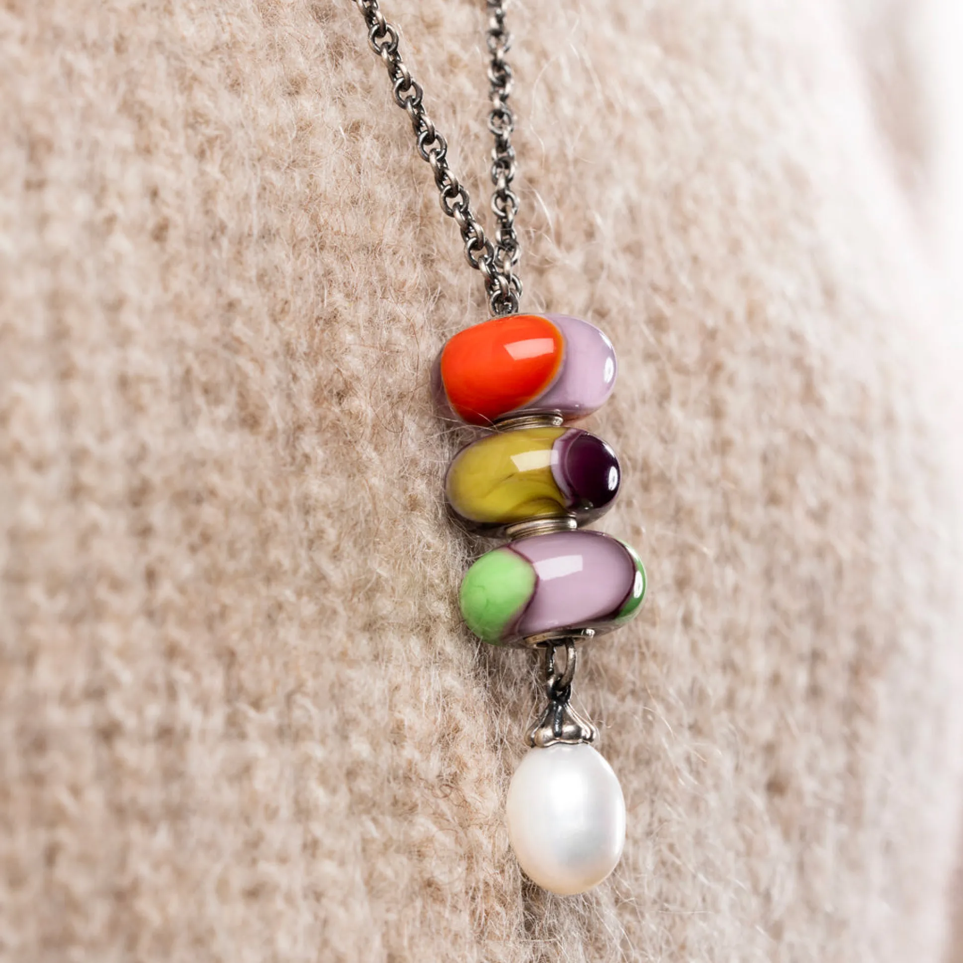 Trollbeads Beads*Green And Purple Armadillo Bead
