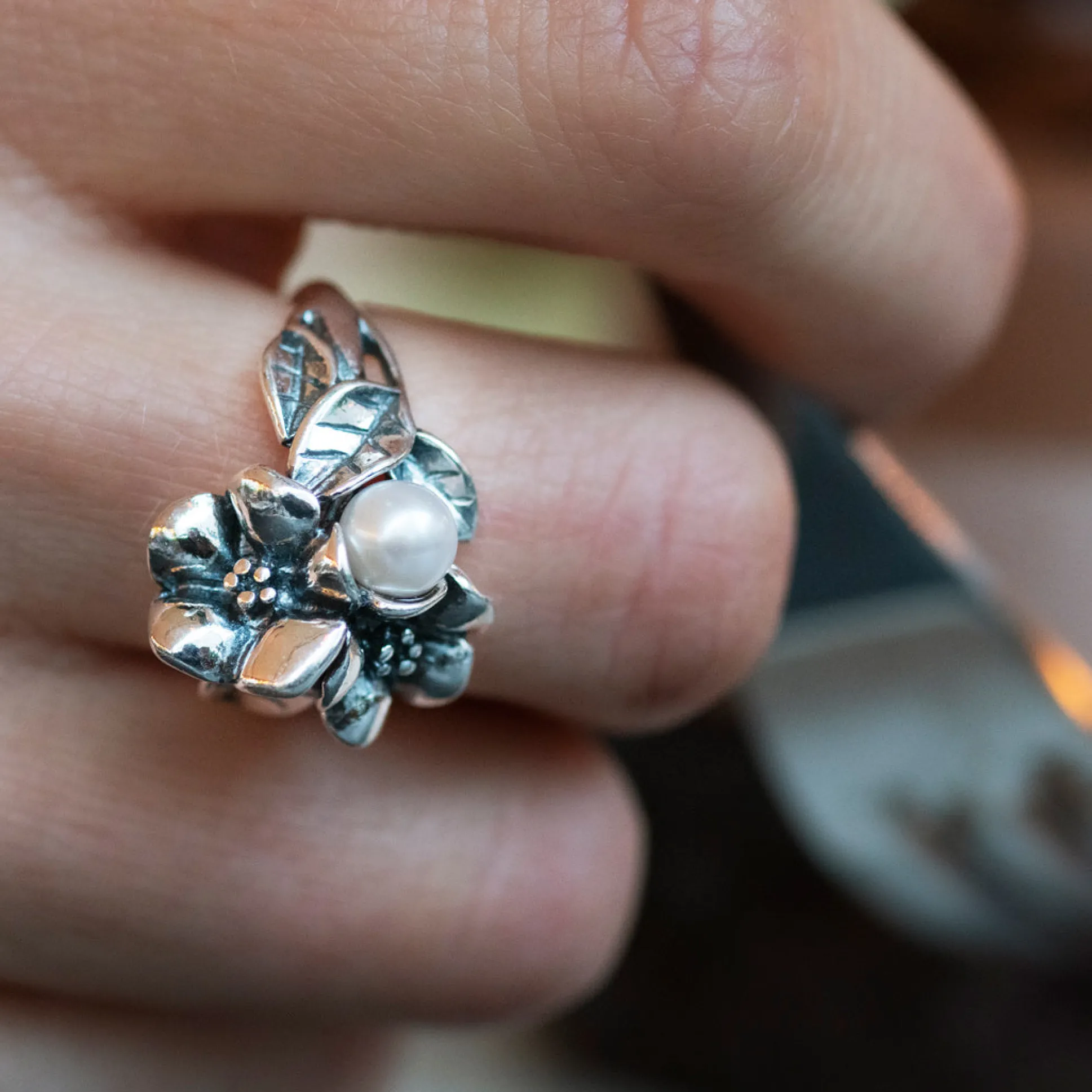Trollbeads Rings*Hawthorn With Pearl Ring