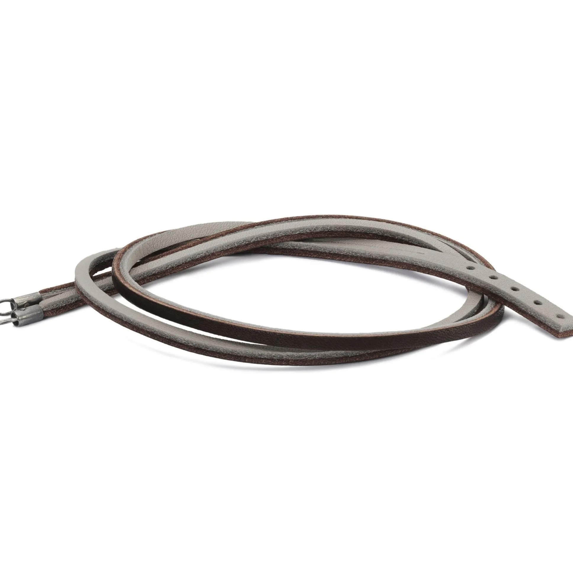 Trollbeads Bracelets*Leather Bracelet Brown/Light Grey