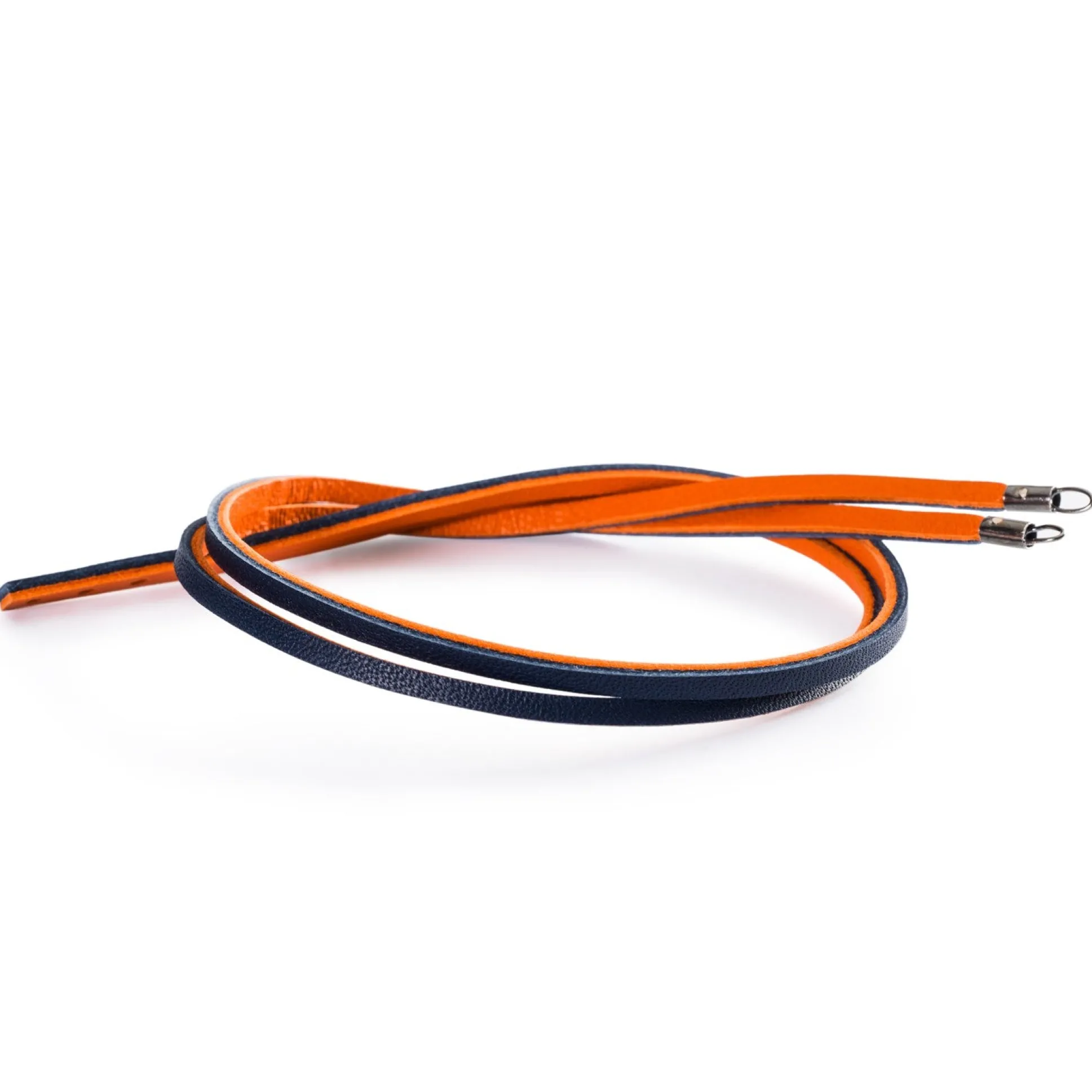 Trollbeads Bracelets*Leather Bracelet Orange/Navy