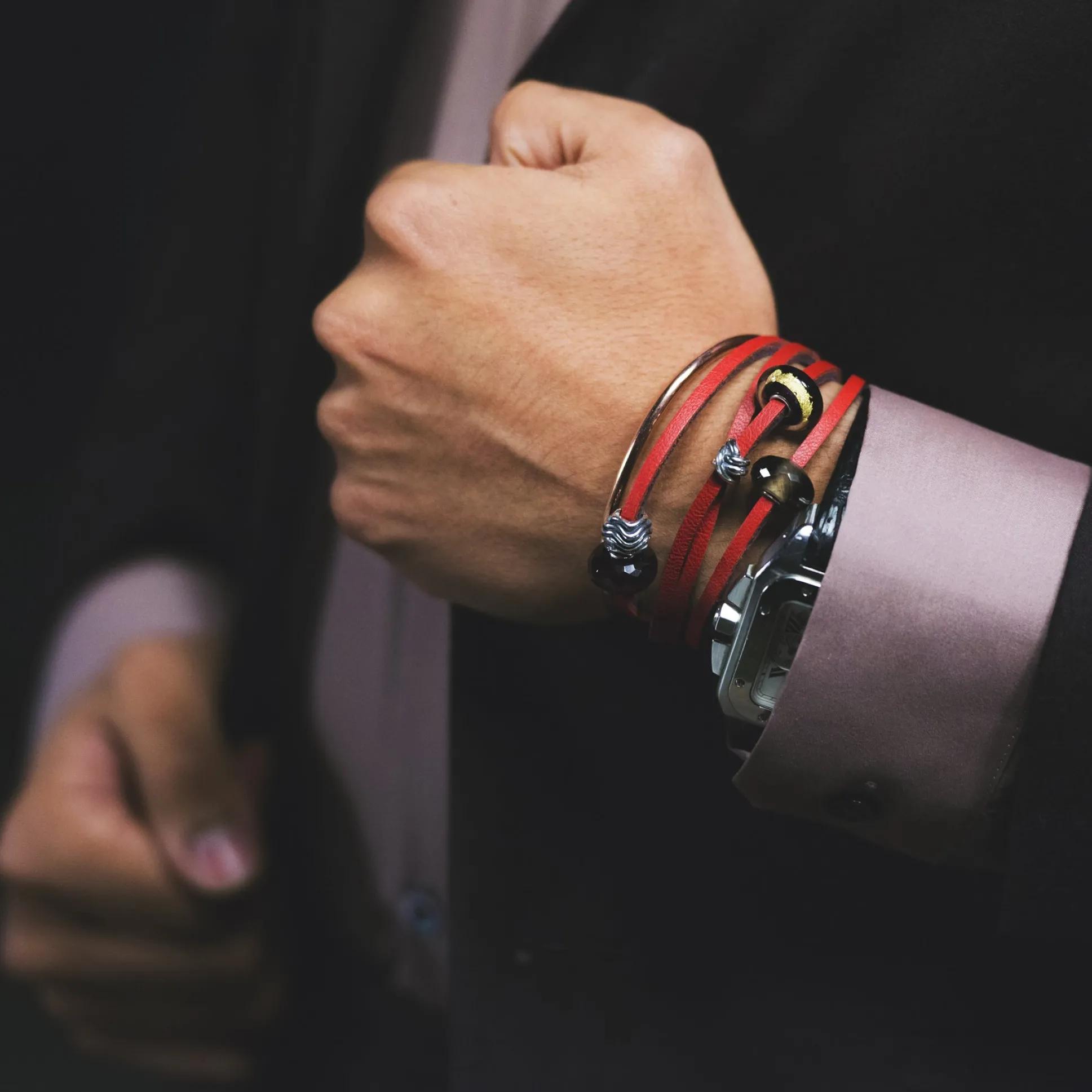 Trollbeads Bracelets*Leather Bracelet Red/Bordeaux