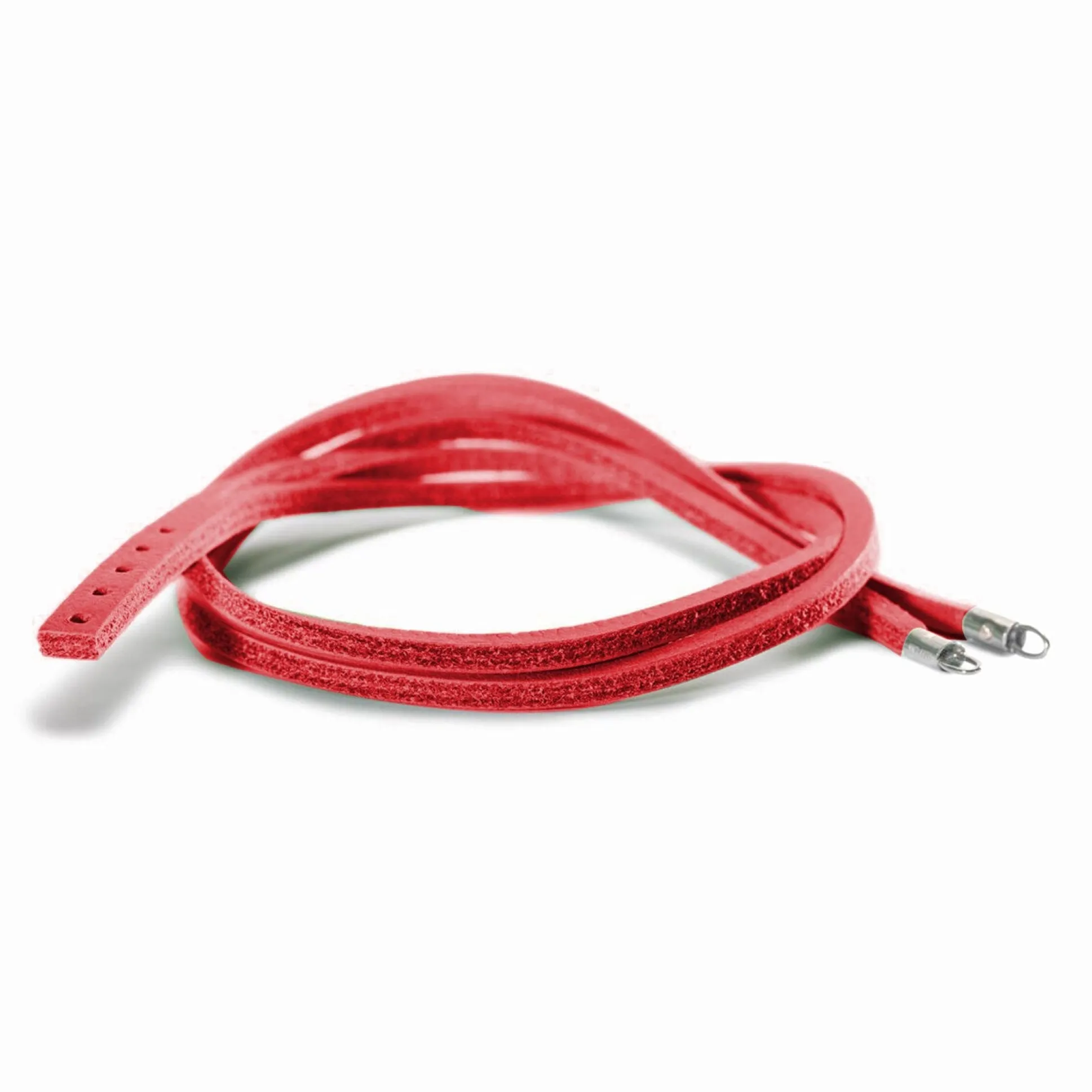 Trollbeads Bracelets*Leather Bracelet Red/Silver