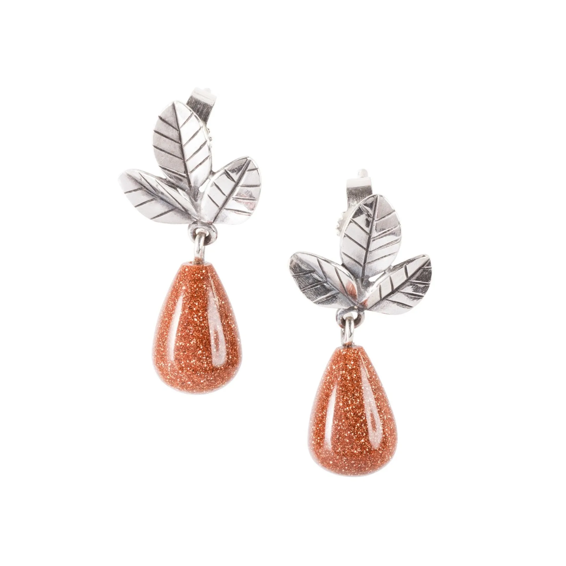 Trollbeads Earrings*Leaves Of Positivity Studs