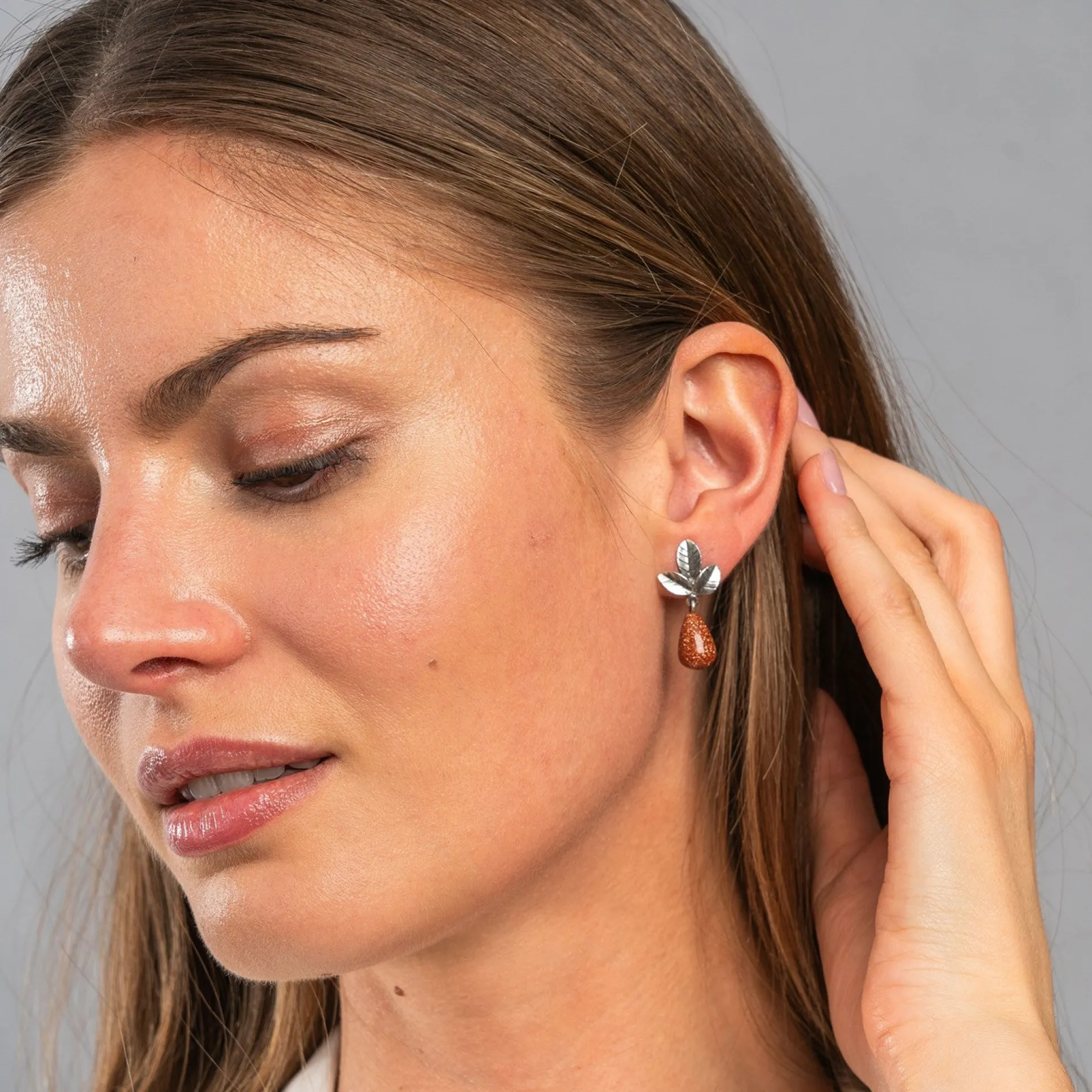 Trollbeads Earrings*Leaves Of Positivity Studs