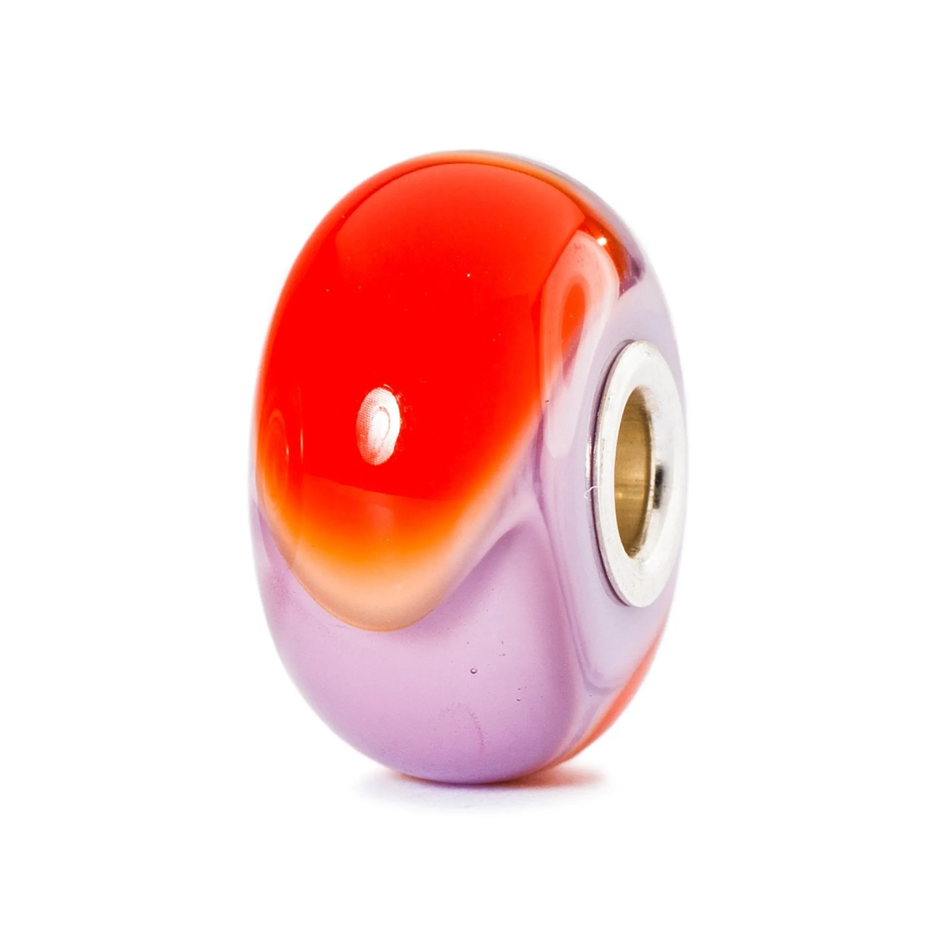 Trollbeads Beads*Red And Lavender Armadillo Bead