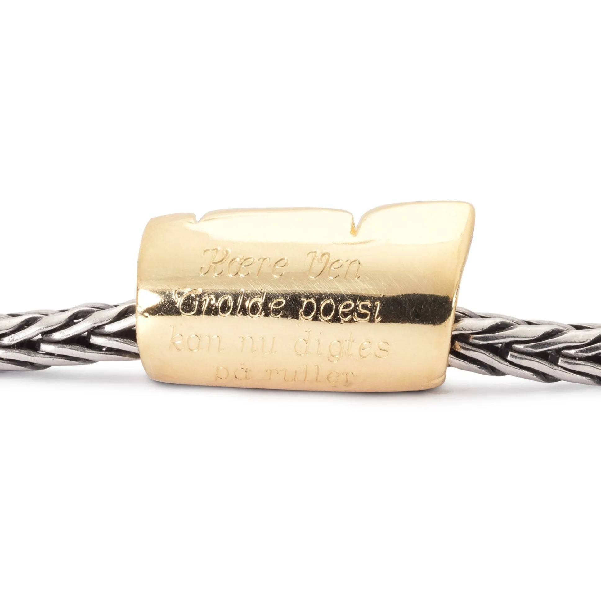 Trollbeads Beads*Scroll, Big, Gold Bead