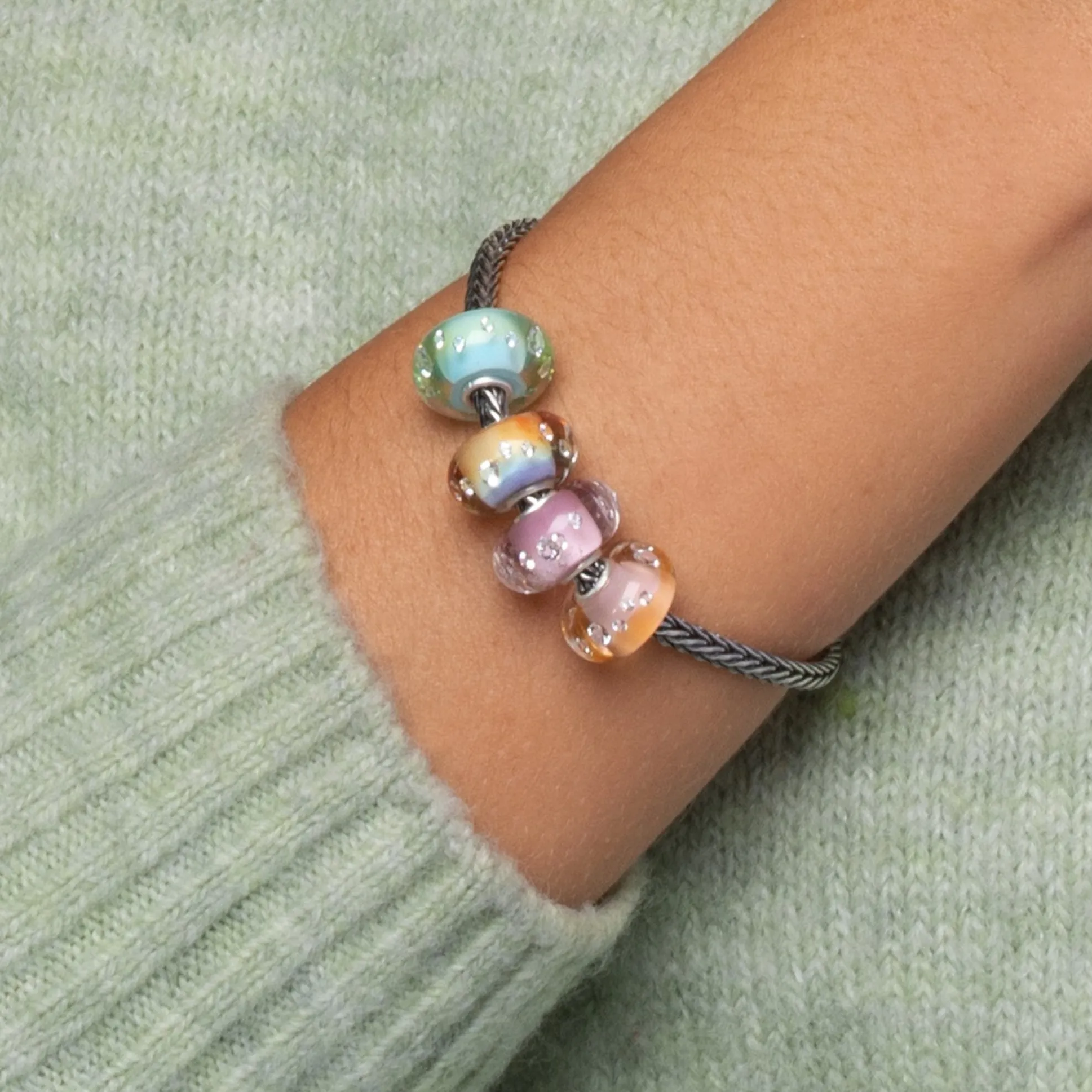 Trollbeads Beads*Shade Of Sparkle Rainbow Bead