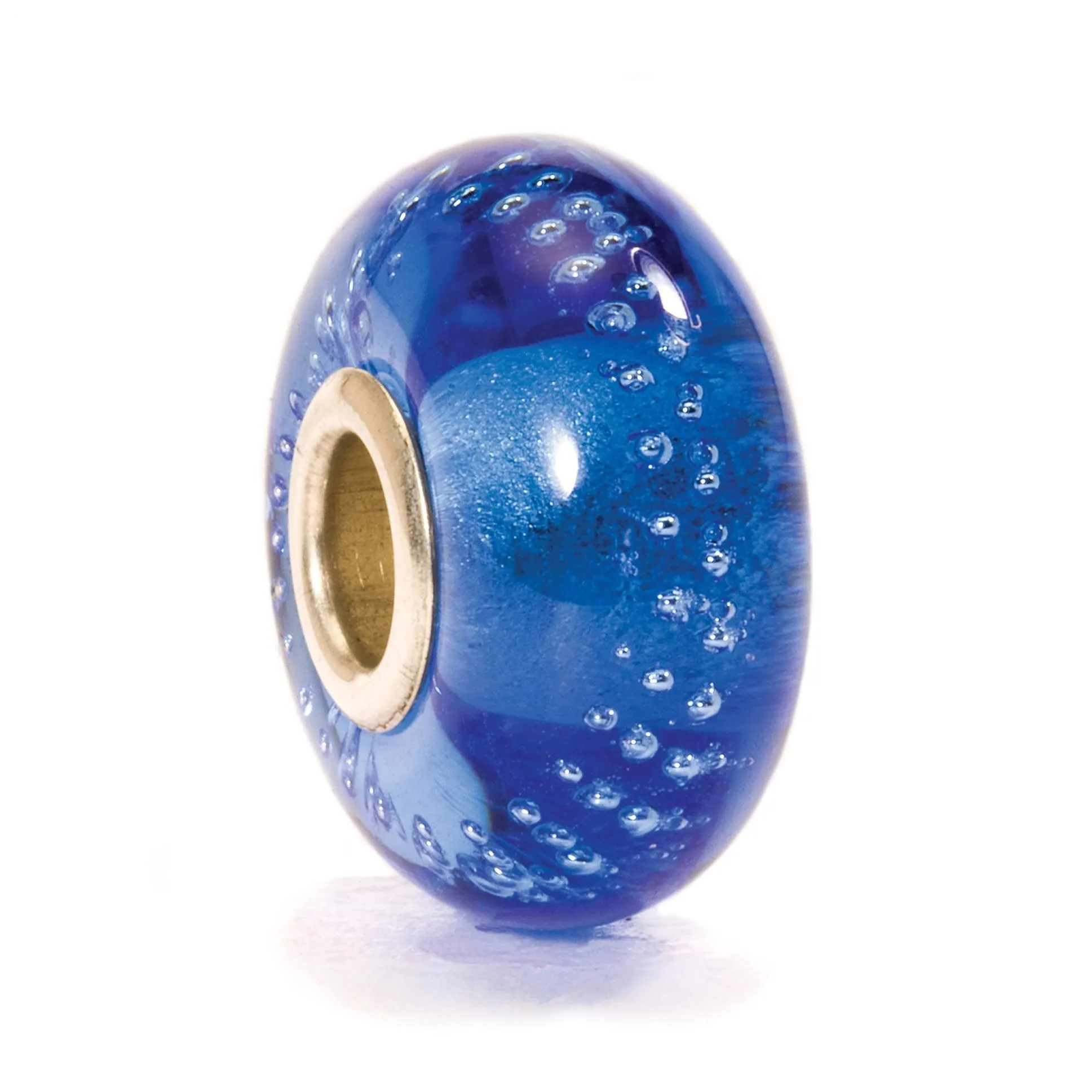 Trollbeads Beads*Silver Trace, Blue/Cerise Bead