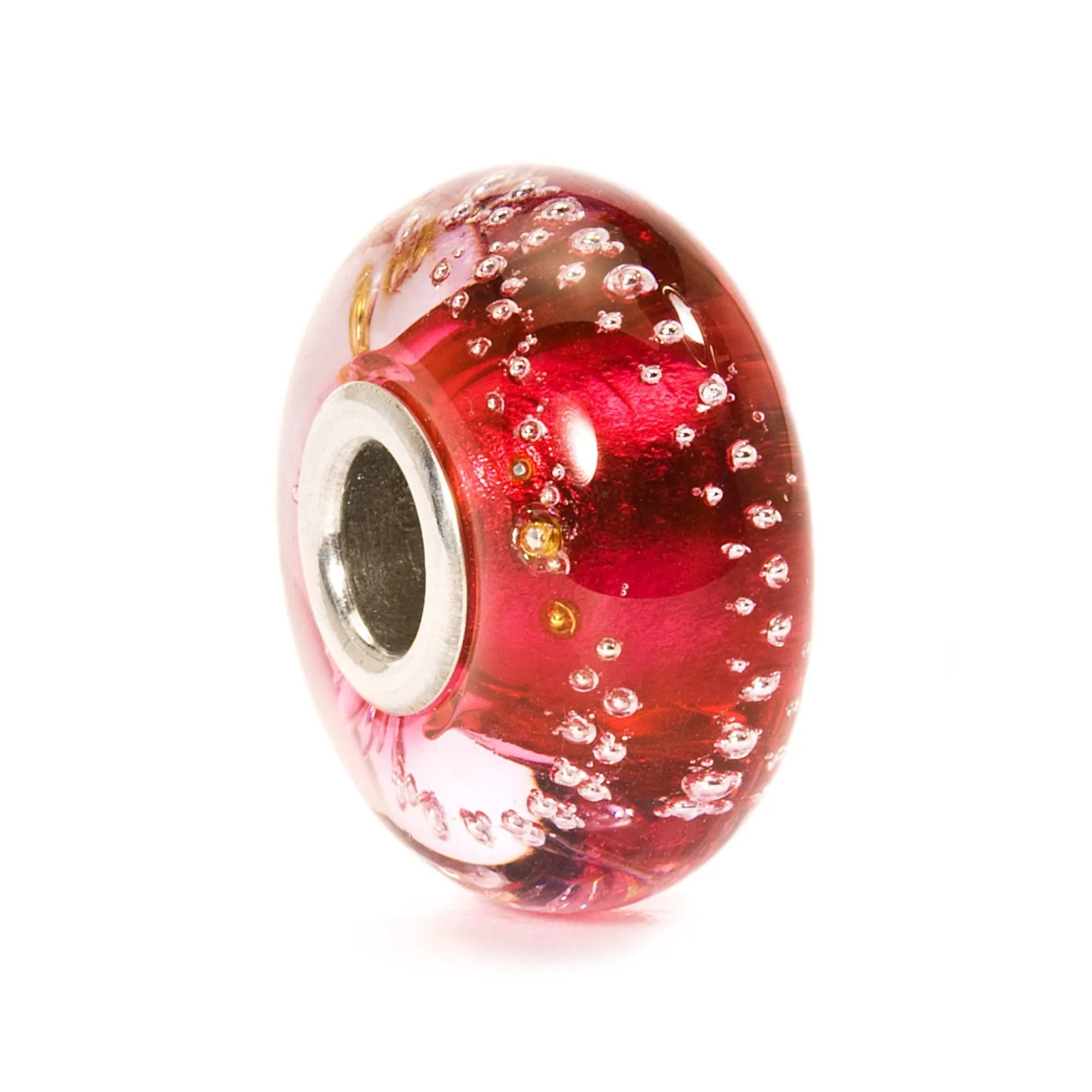 Trollbeads Beads*Silver Trace, Pink Bead