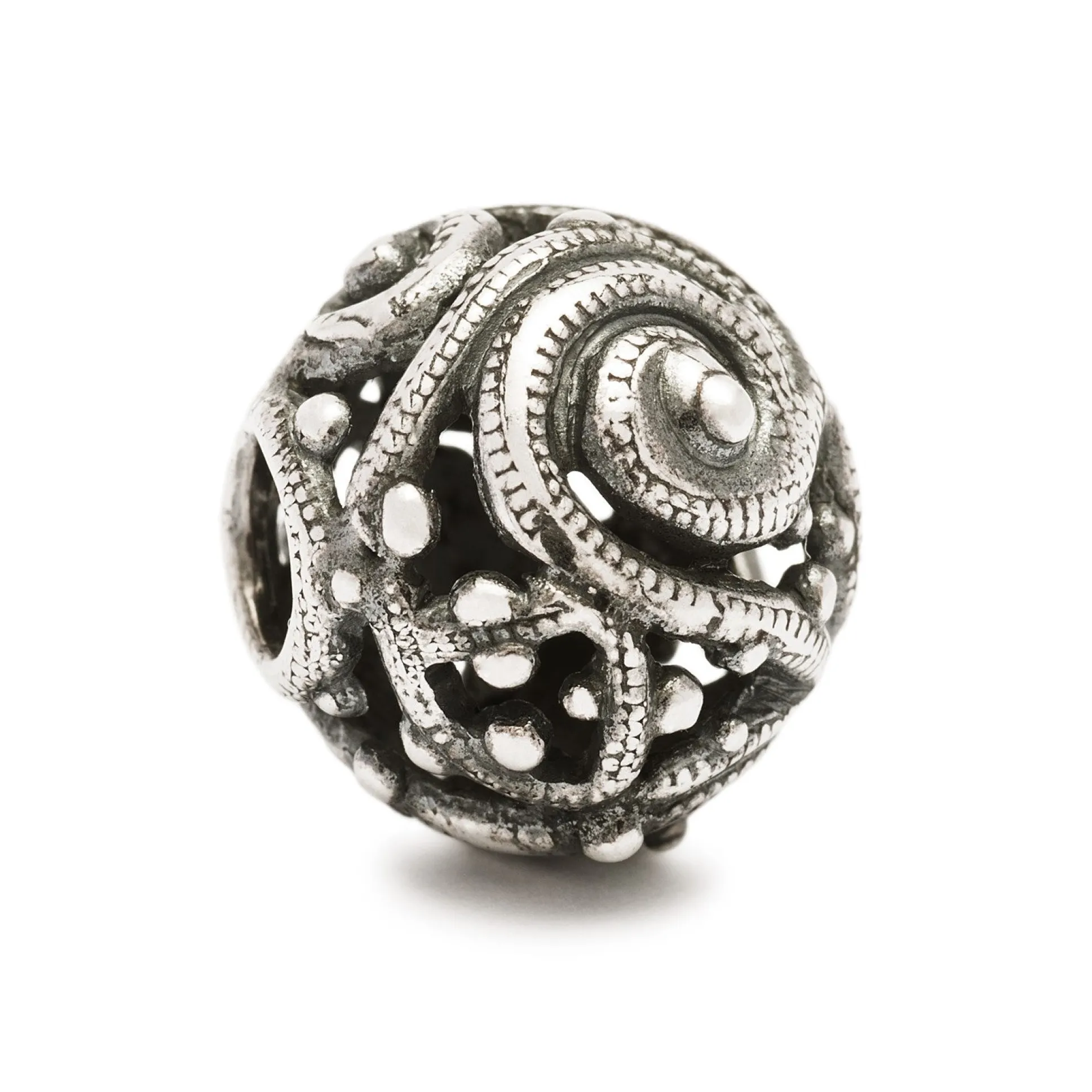 Trollbeads Beads*Silver Whorl Bead