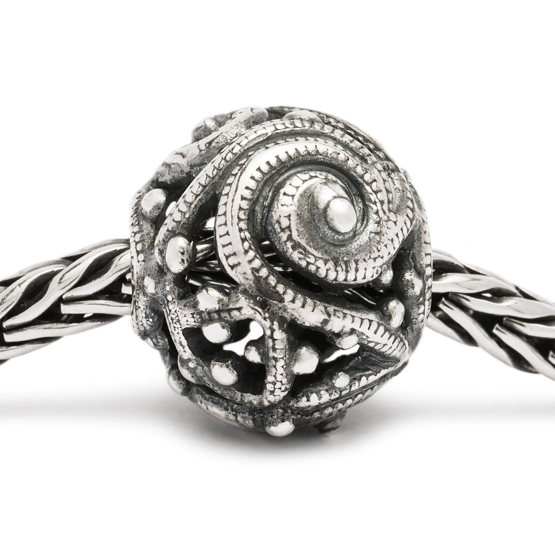 Trollbeads Beads*Silver Whorl Bead