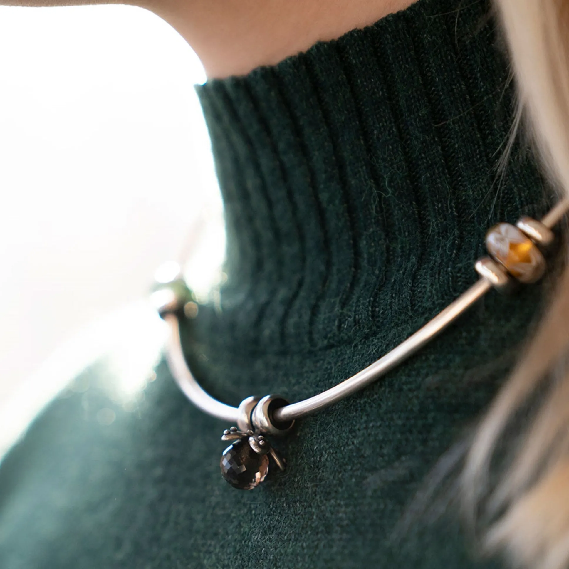 Trollbeads Beads*Smoky Quartz Facet Tassel Bead