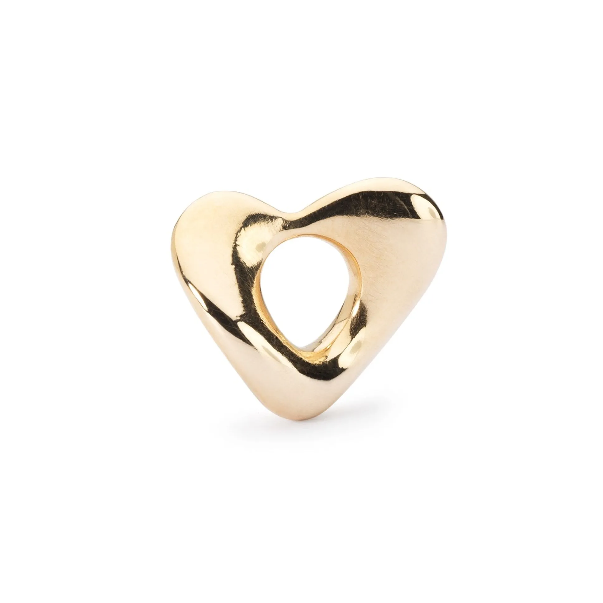 Trollbeads Beads*Soft Hearts, Small, Gold Bead