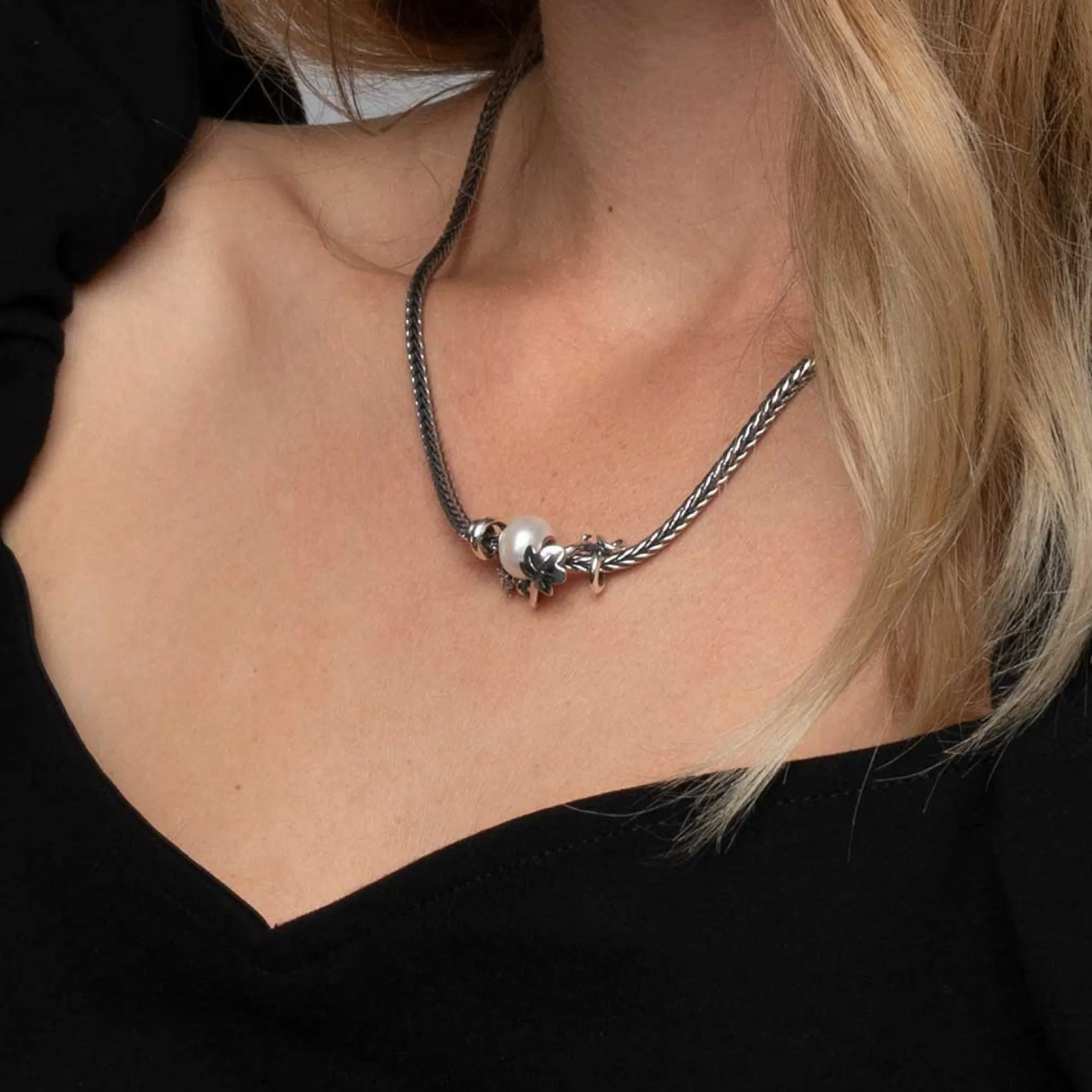 Trollbeads Necklaces*Sterling Silver Necklace With Plain Lock