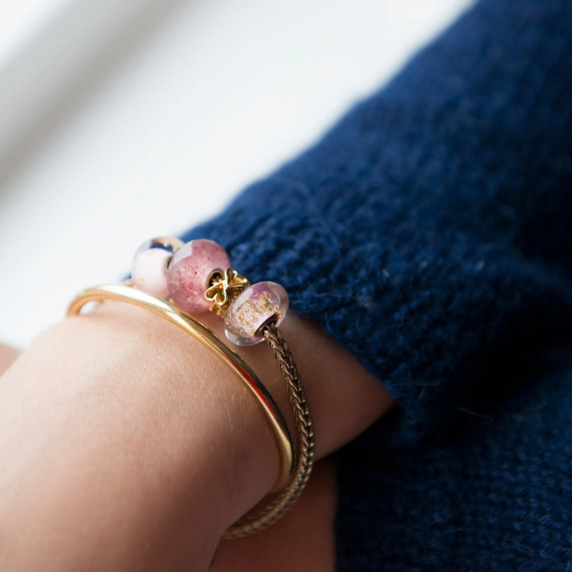 Trollbeads Beads*Strawberry Quartz Bead