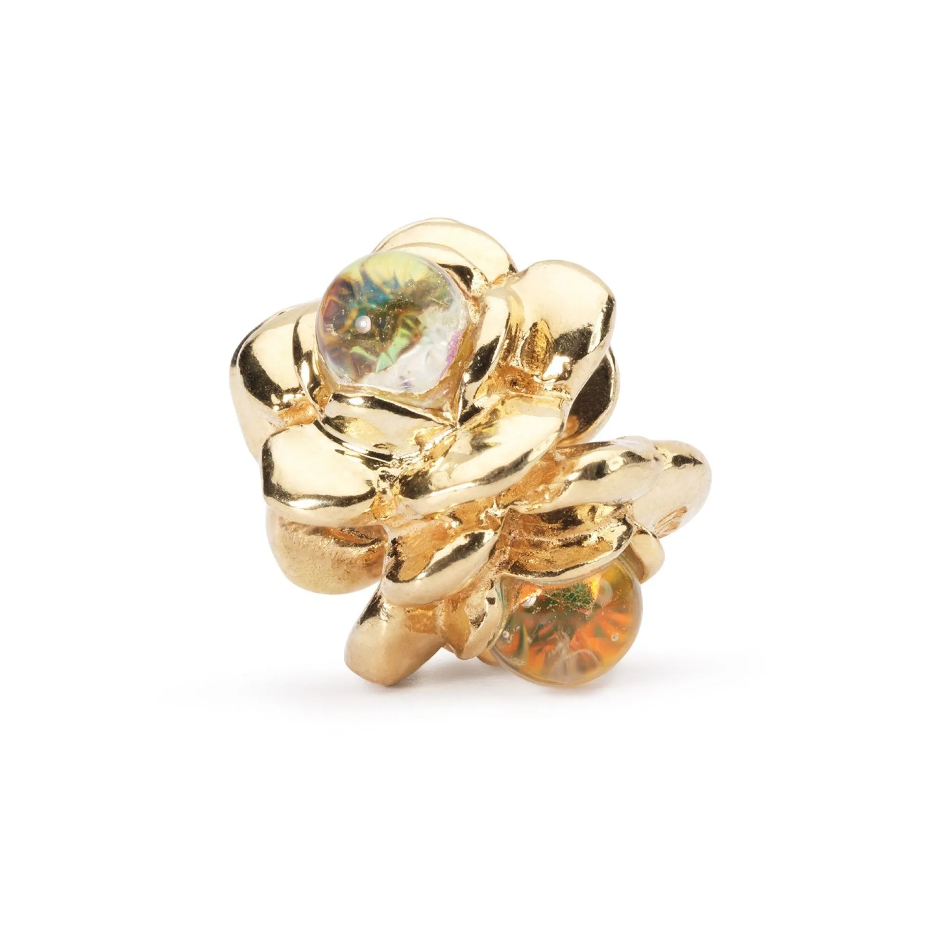 Trollbeads Beads*Three Flowers, Gold Bead