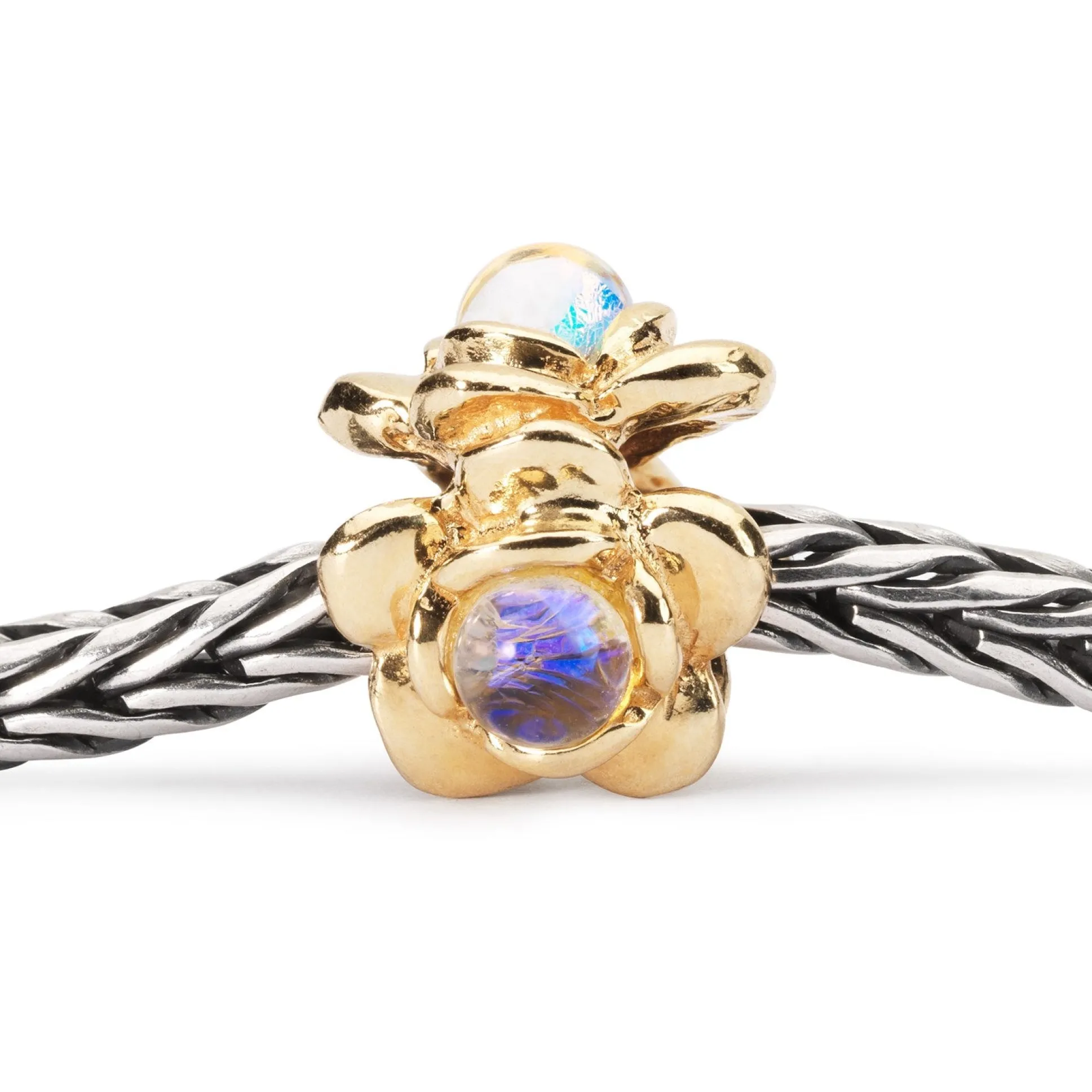 Trollbeads Beads*Three Flowers, Gold Bead