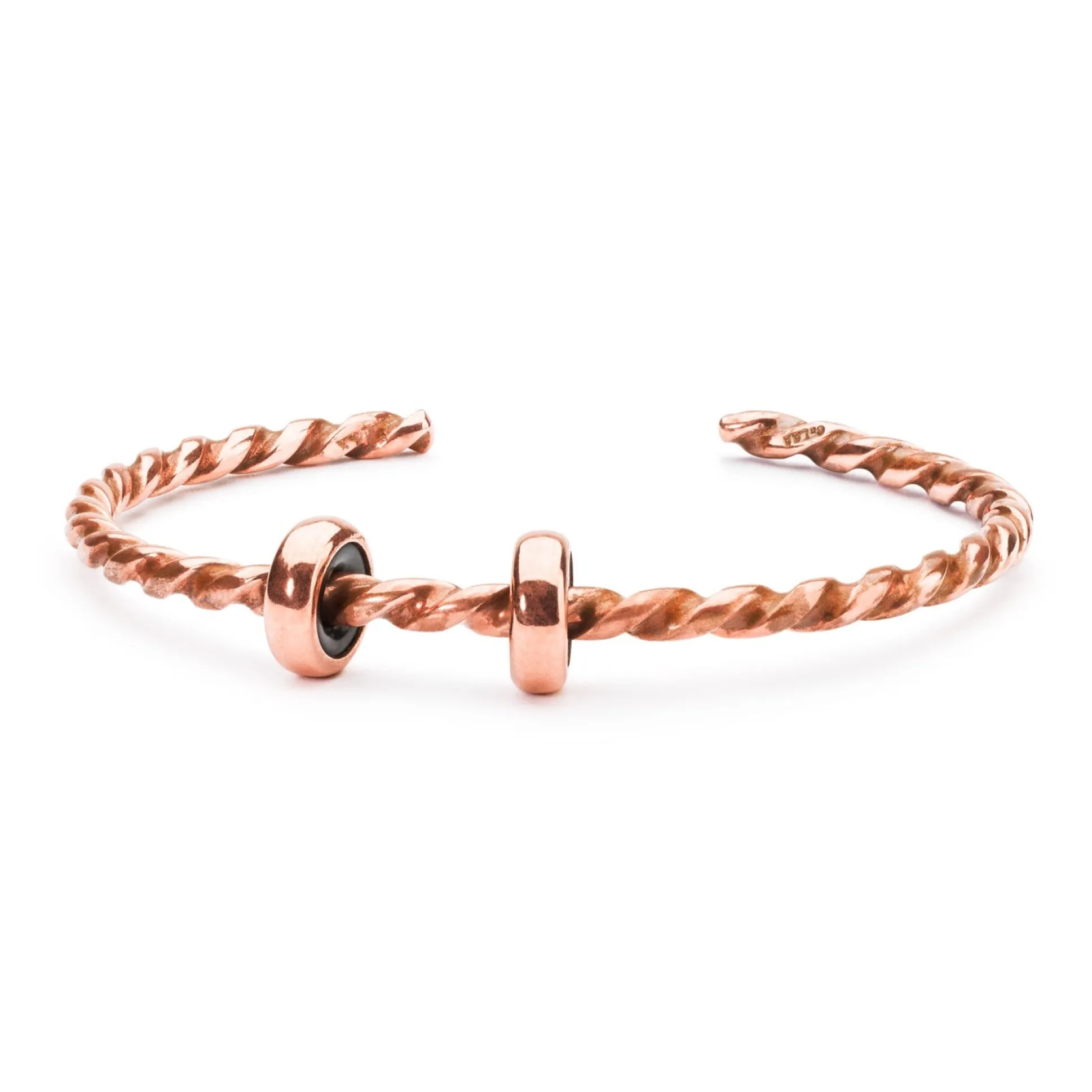 Trollbeads Bracelets*Twisted Copper Bangle With 2 X Copper Spacers