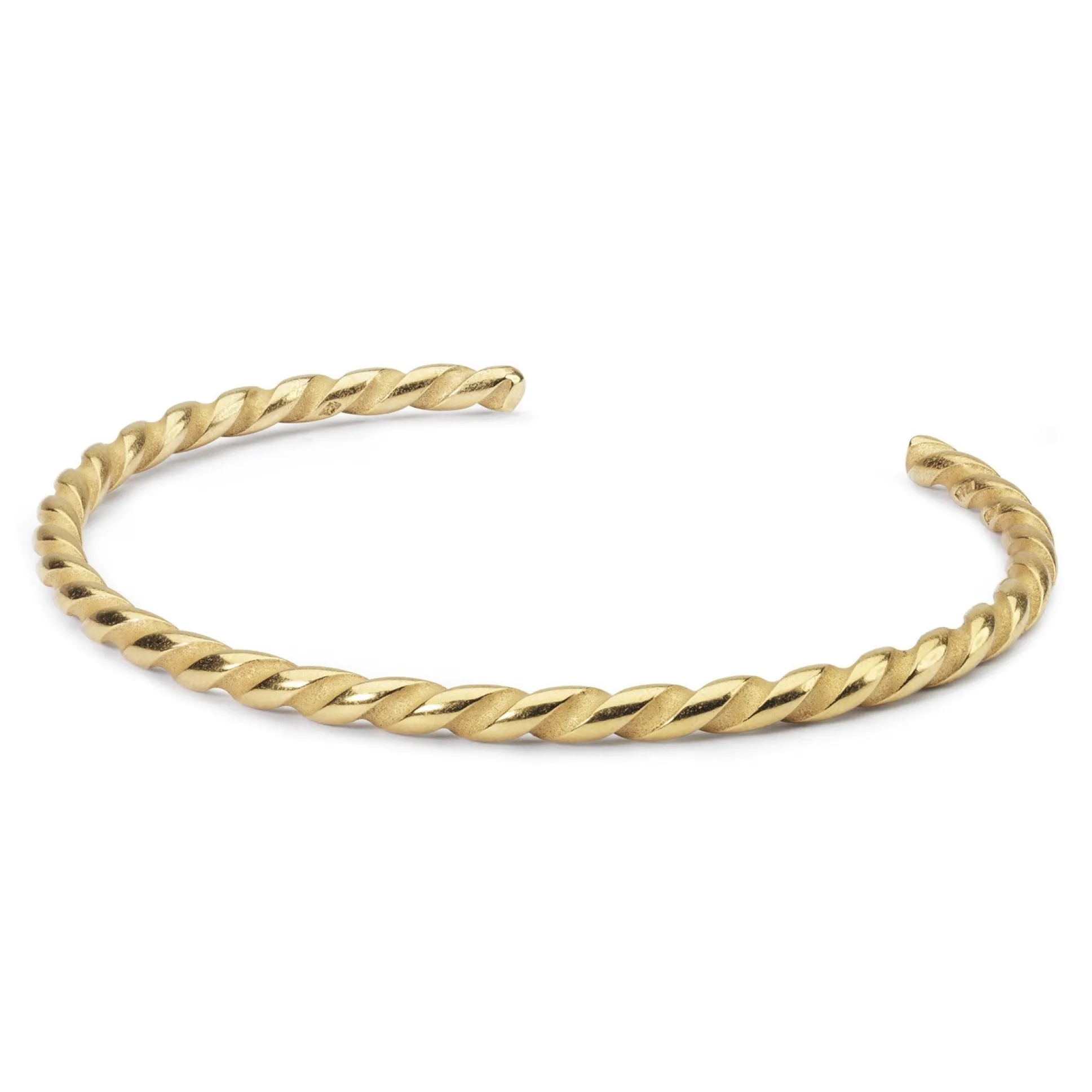 Trollbeads Bracelets*Twisted Gold Plated Bangle