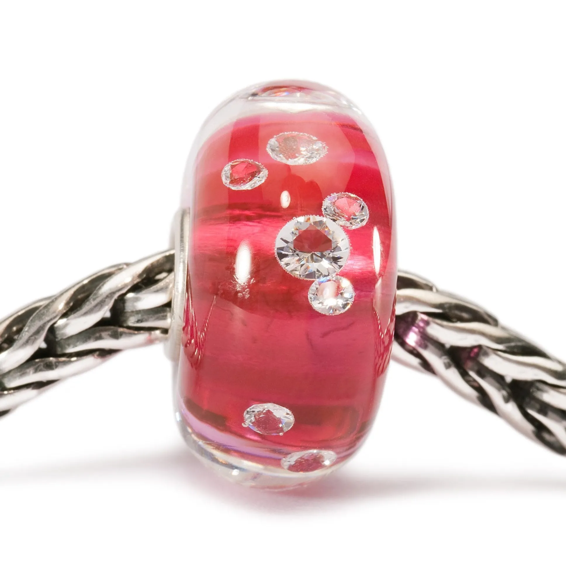Trollbeads Beads*Universal Diamond Bead, Pink