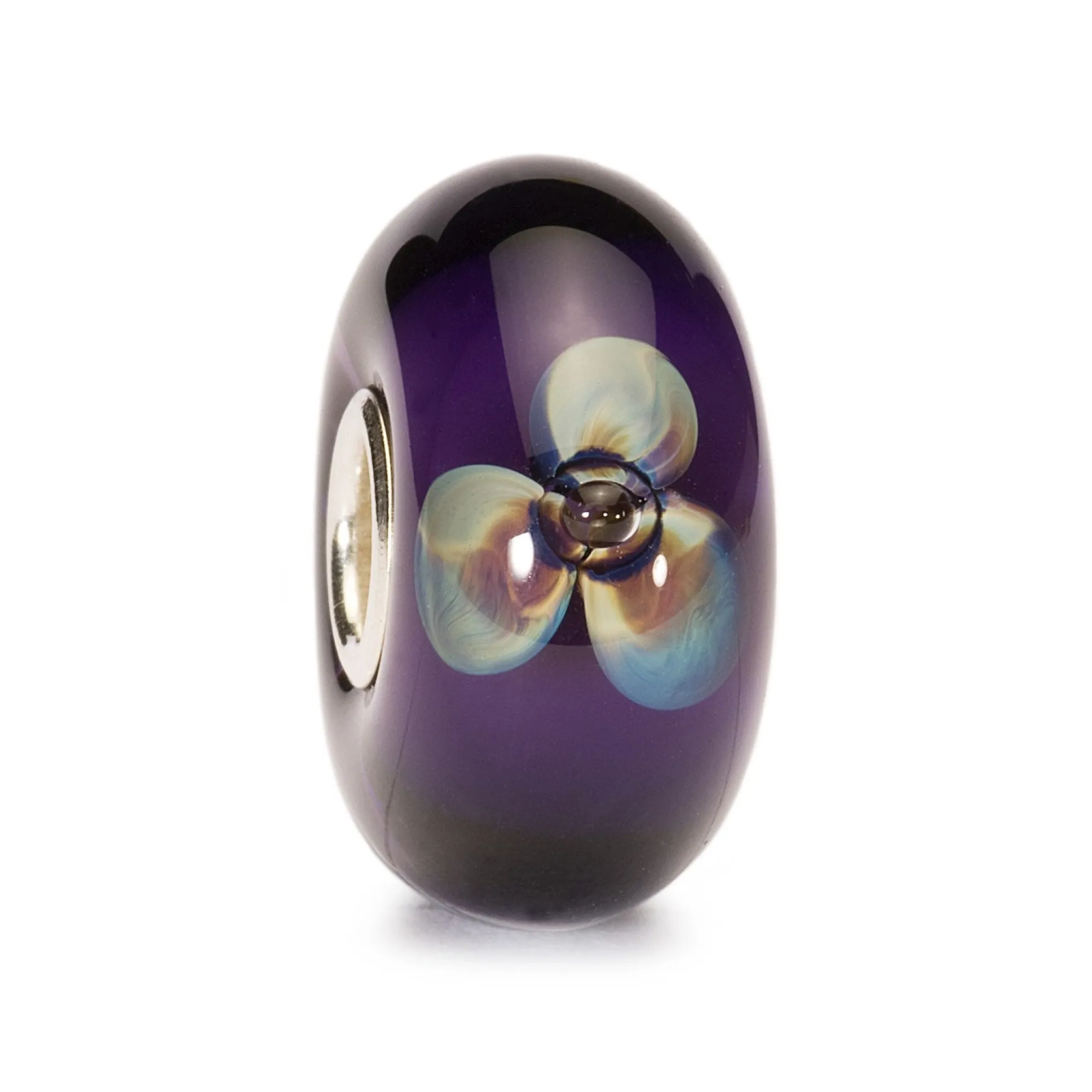 Trollbeads Beads*Violet Flower Bead